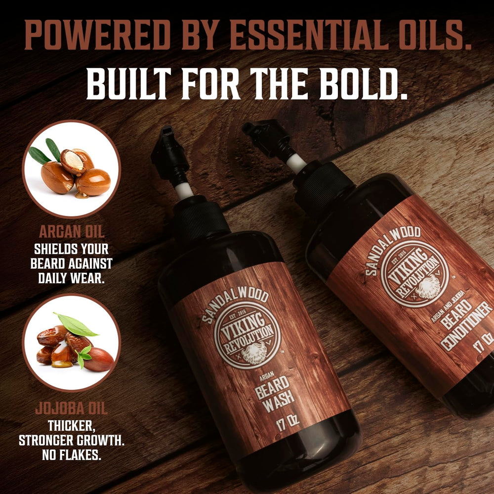 Viking Revolution lathering beard wash application demonstrates rich lather and thorough cleanse