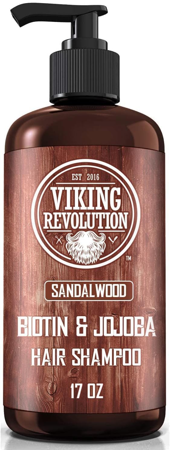 Viking Revolution man showering with product for refreshed, clean hair
