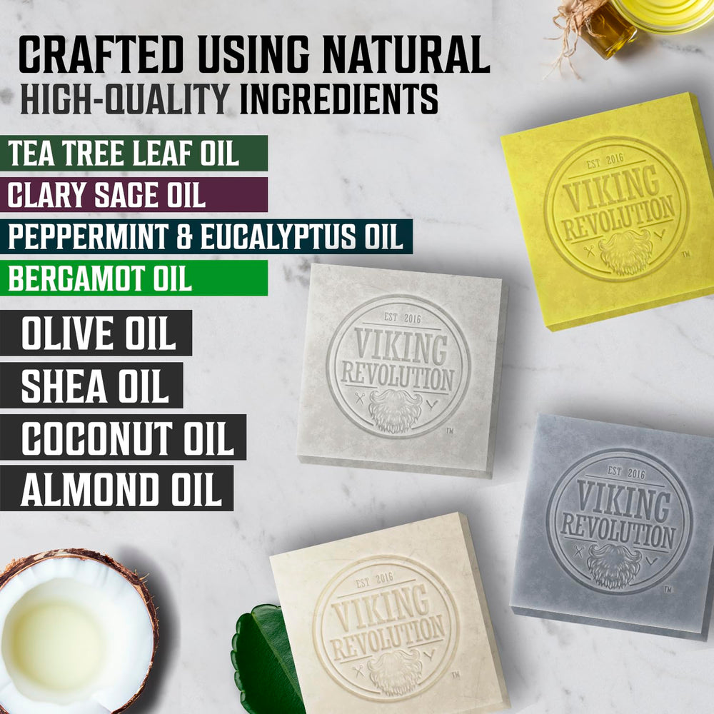 Viking Revolution natural soap bar bergamot essence for refreshing morning routine