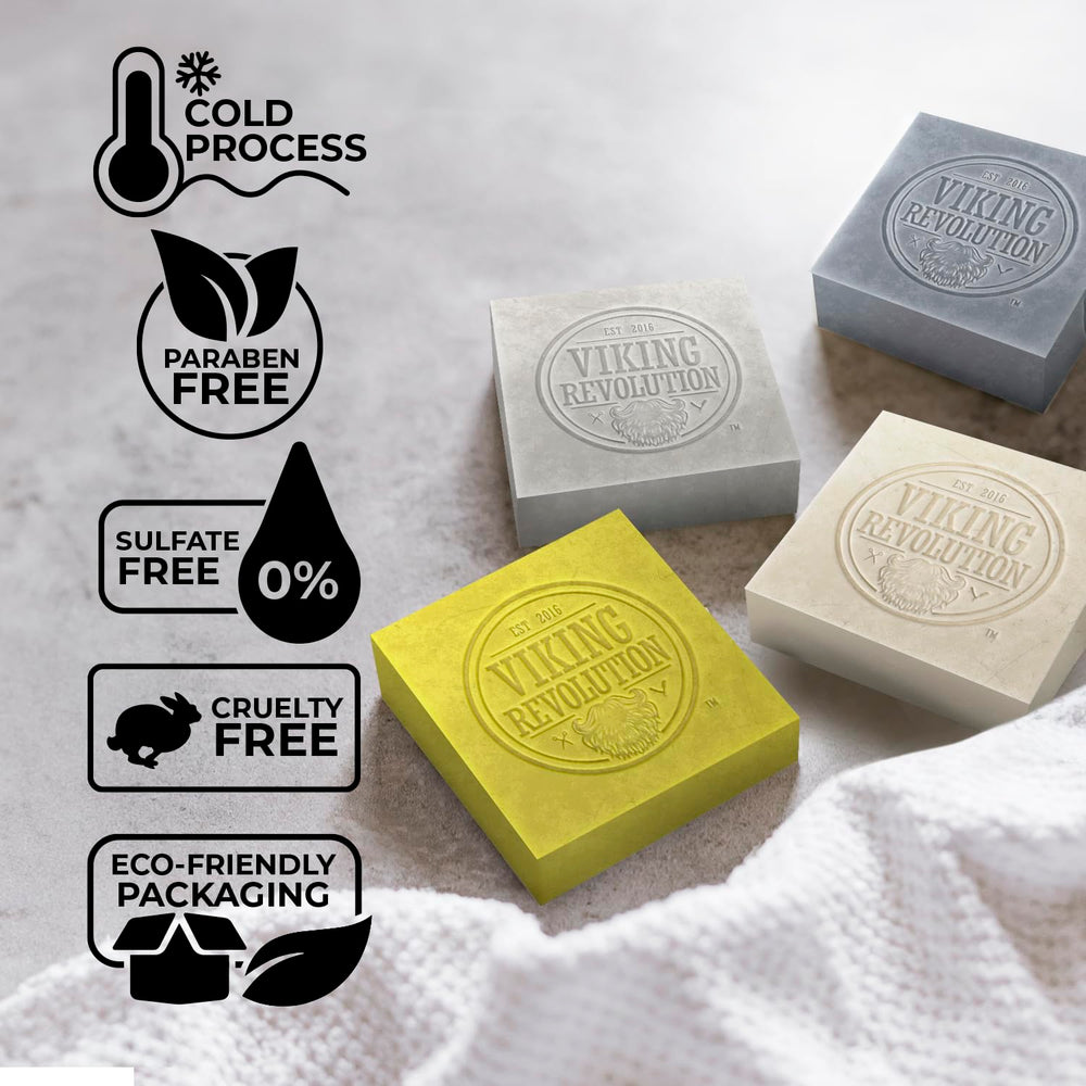 Viking Revolution natural soap bar with clary sage for sensitive skin cleansing