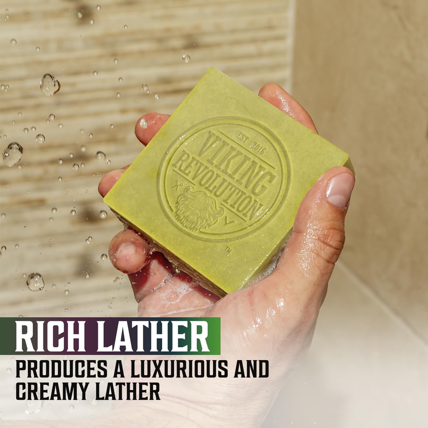 Viking Revolution soap bar used on face and body for balanced cleansing