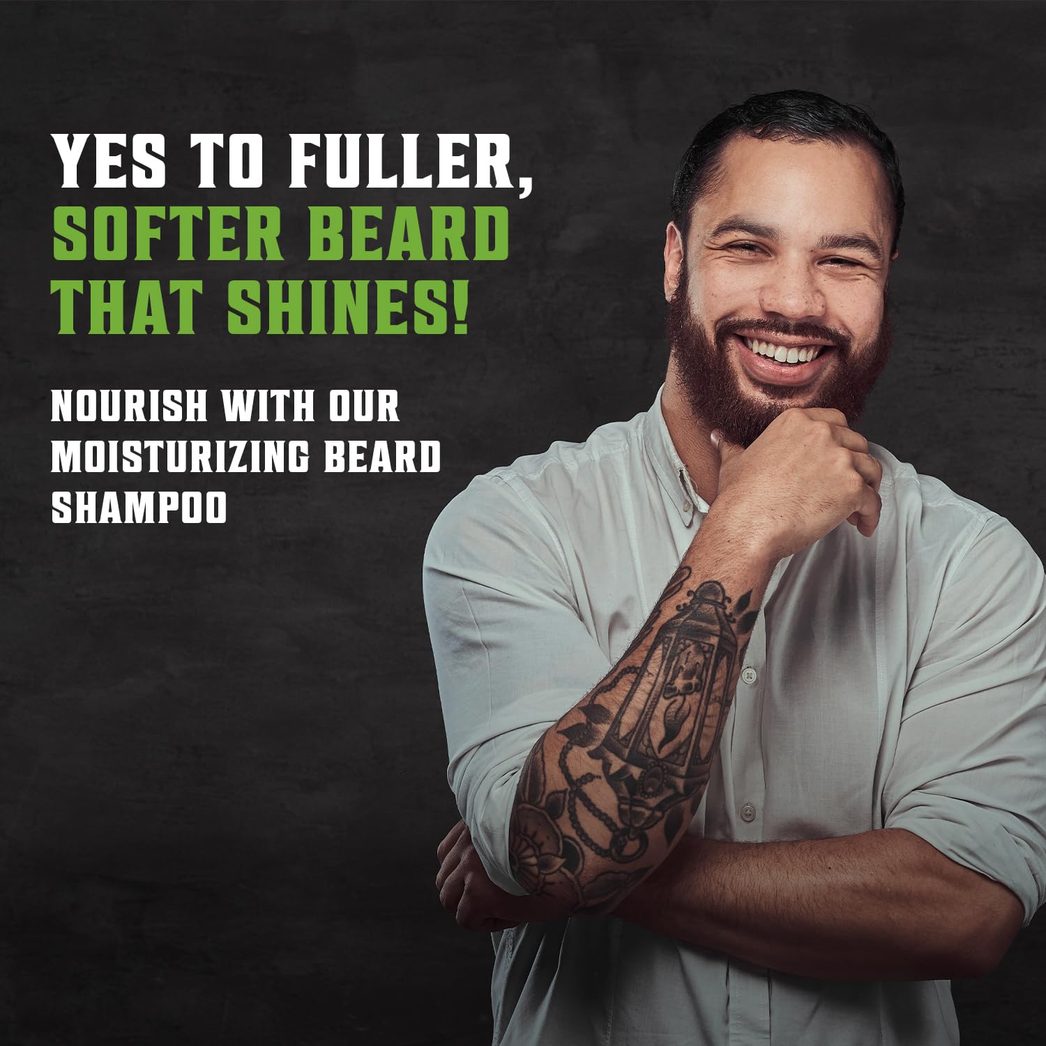 Viking Revolution Tea Tree Beard Wash olive oil care for hydrated, softer beard.