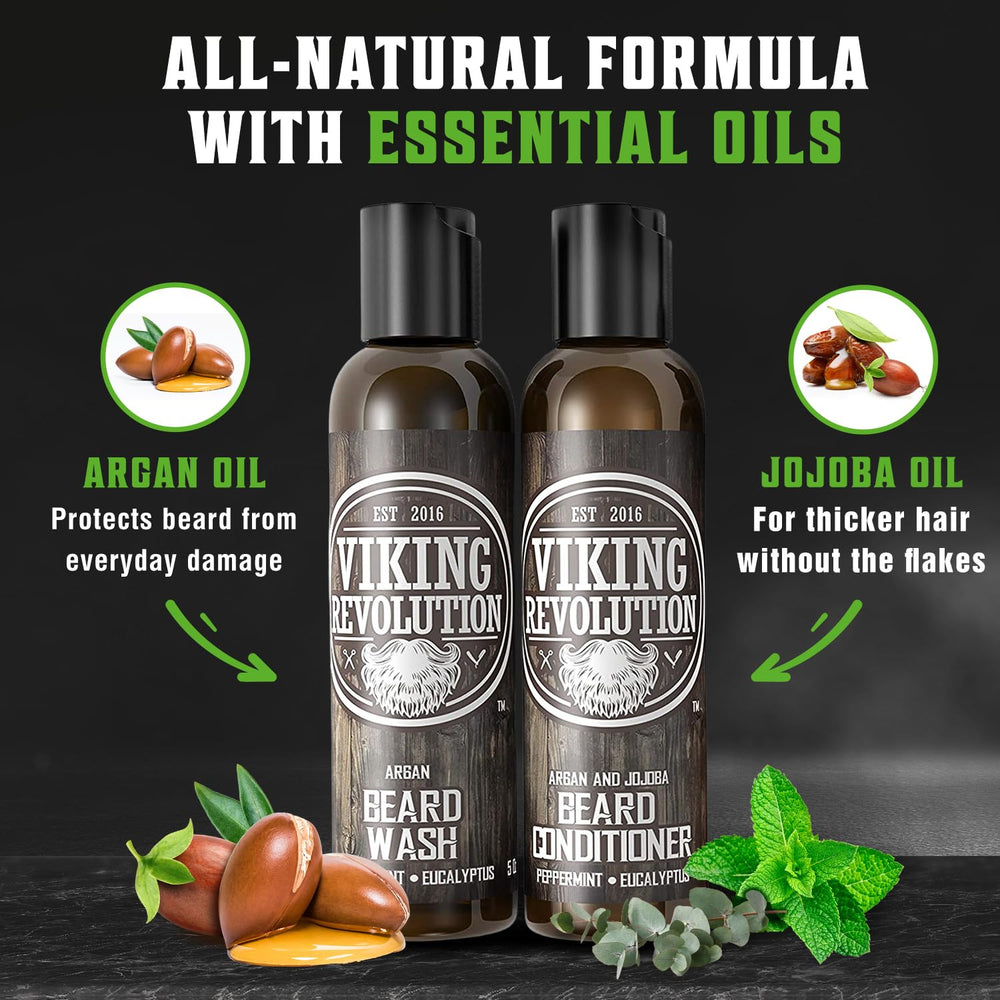 Viking Revolution peppermint eucalyptus conditioner bottle emphasizing softening and hydrating benefits