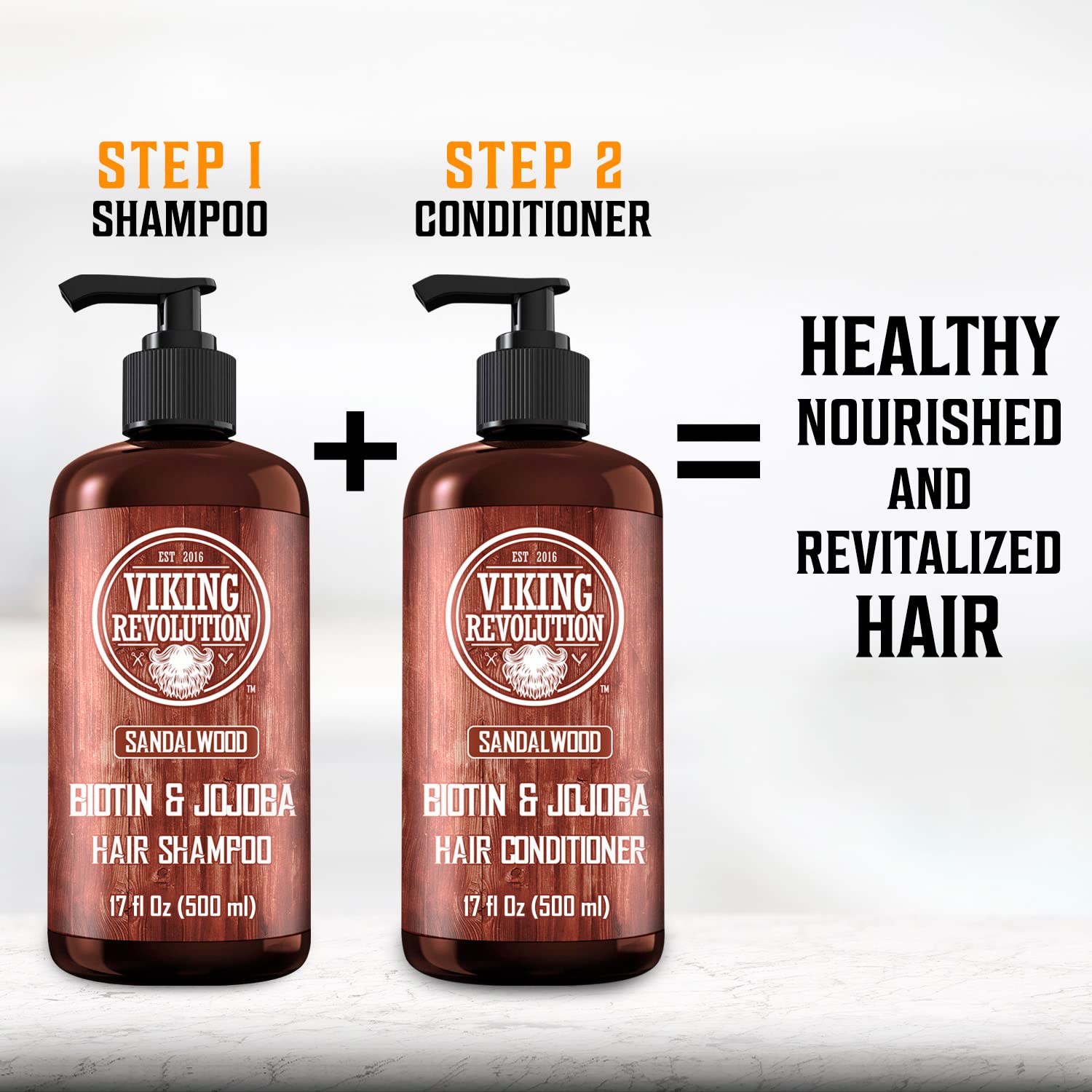 Viking Revolution sandalwood shampoo label detail notes color-safe formula