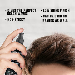 Viking Revolution Sea Salt Spray on hair shows lifted volume and natural finish