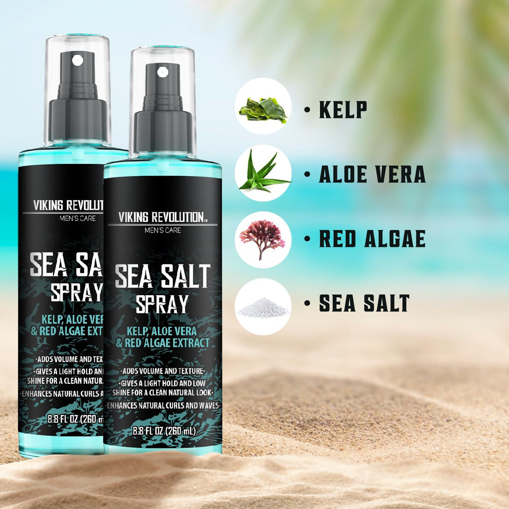 Viking Revolution Sea Salt Spray waves scene shows natural curls with texture