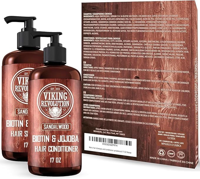 Viking Revolution duo on shelf illustrating complete hair care for men