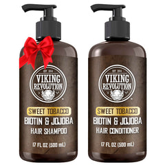 Viking Revolution Sweet Tobacco Shampoo bottle shows deep conditioning for daily cleansing