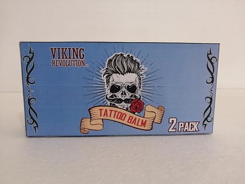 Viking Revolution tattoo care balm during application showing smooth texture for pre-tattoo prep