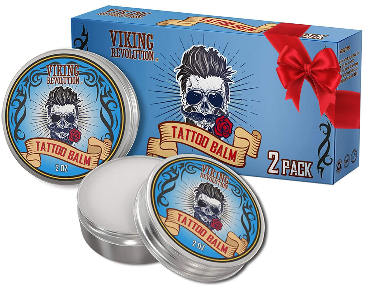 Viking Revolution tattoo care balm jar ready for daily skin hydration
