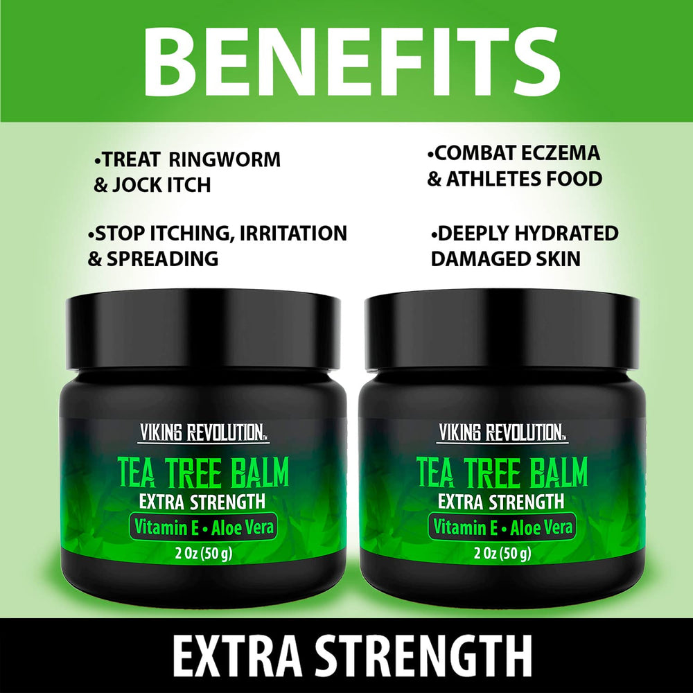 Viking Revolution Tea Tree Oil Cream for nail treatment and cracked skin support