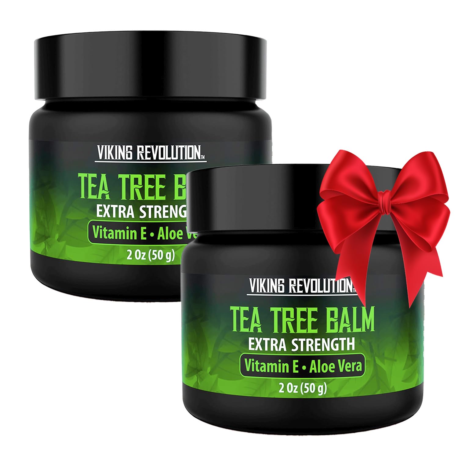 Viking Revolution Tea Tree Oil Cream packaging highlights natural formulation for soothing skin
