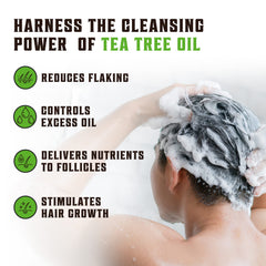 Viking Revolution Tea Tree Oil drops illustrate natural ingredient for scalp moisturizing care