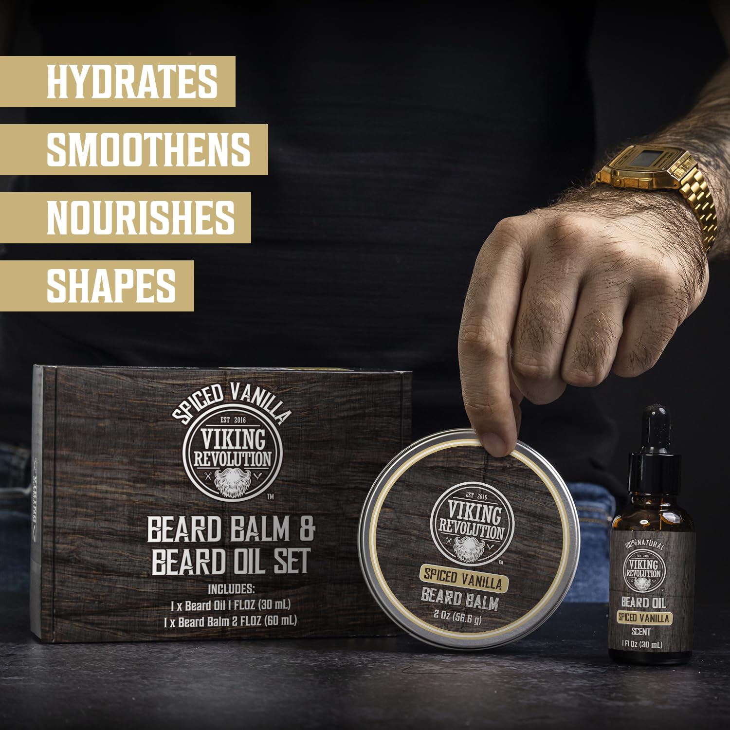 Viking Revolution vanilla scent close-up highlights inviting daily grooming aroma