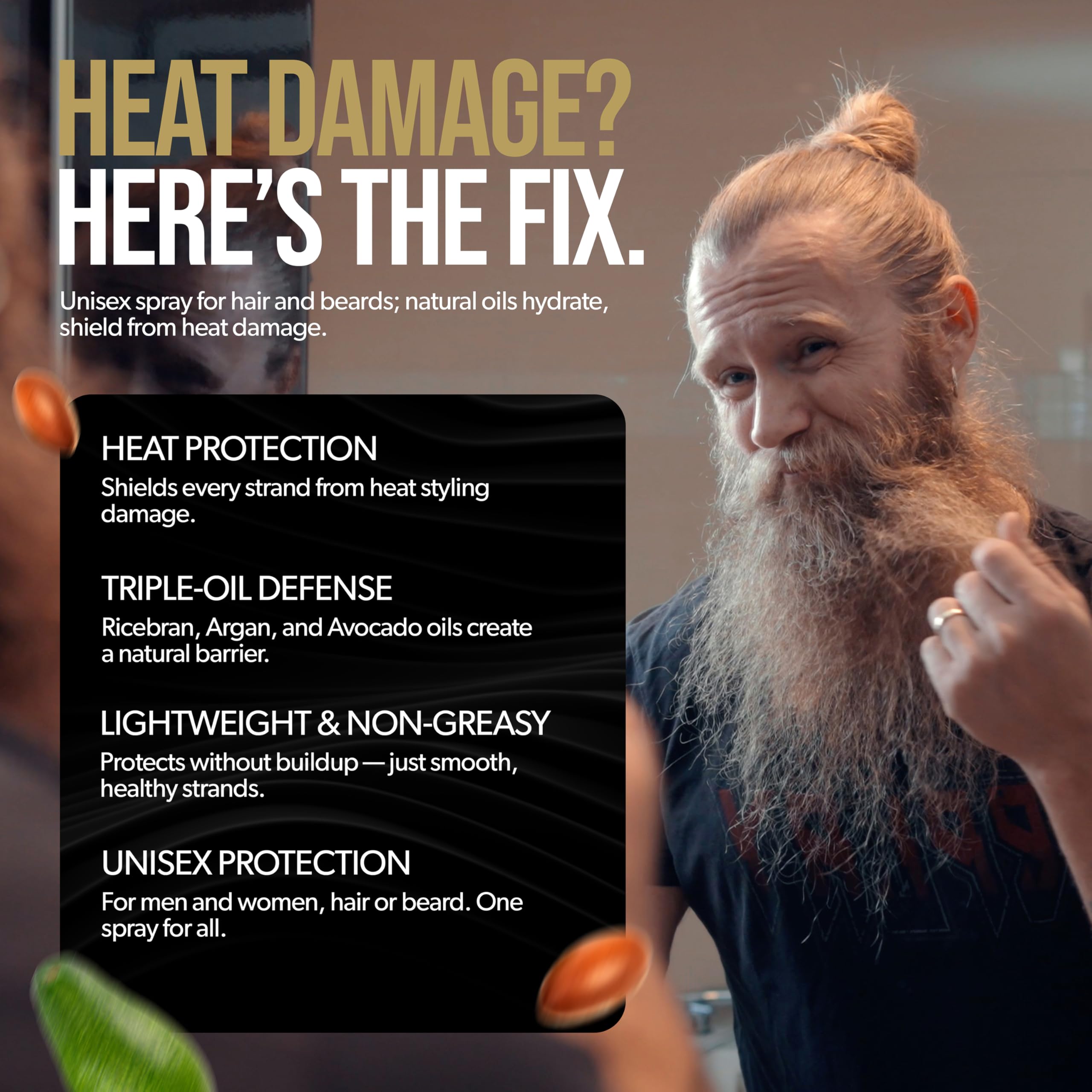 Viking Shield natural fragrance provides a fresh scent while protecting hair.