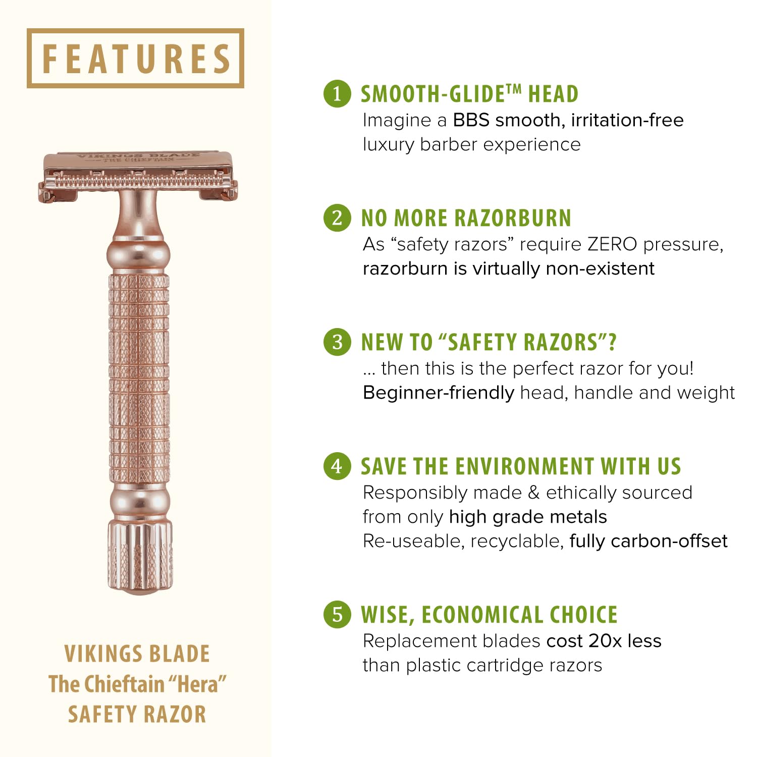 Vikings Blade luxury case shown in outer view, protecting the razor and blades.