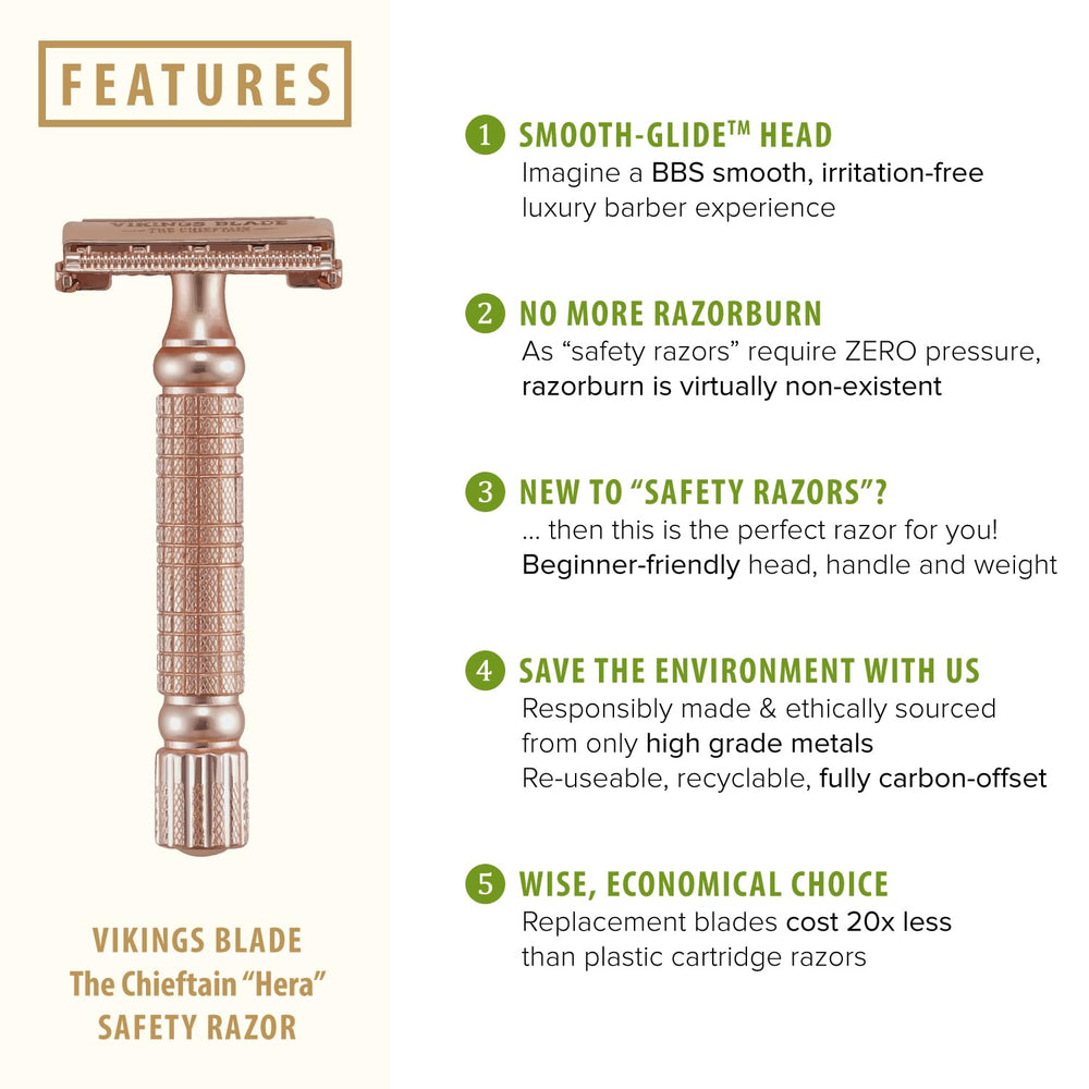 Vikings Blade luxury case shown in outer view, protecting the razor and blades.