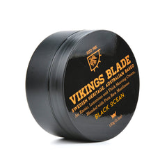 Vikings Blade Luxury Shaving Cream foam in bowl demonstrates rich evaporating lather.
