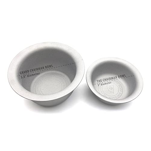 Vikings Blade shaving soap bowl texture close-up highlights rugged tactile surface for wet-hand grip.