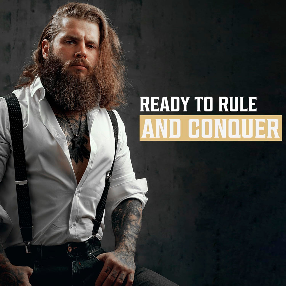 Viking Revolution beard care kit box shows a complete grooming routine.
