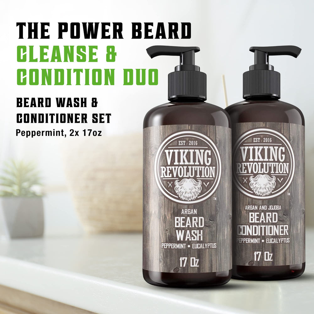 Viking Revolution beard conditioner tube smooths and nourishes beard for softer feel.