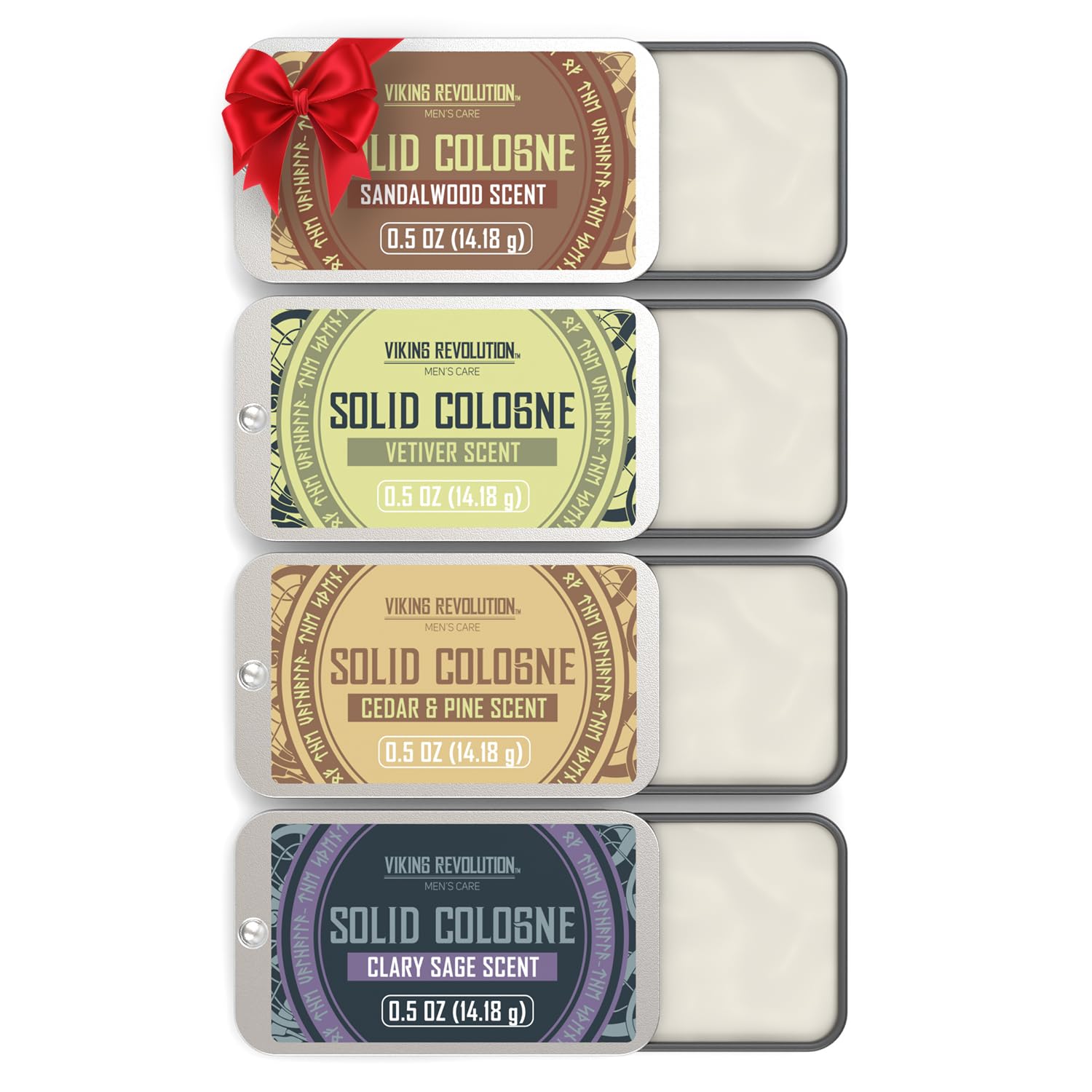 Viking Revolution cedar wood solid cologne bar for travel-ready scent