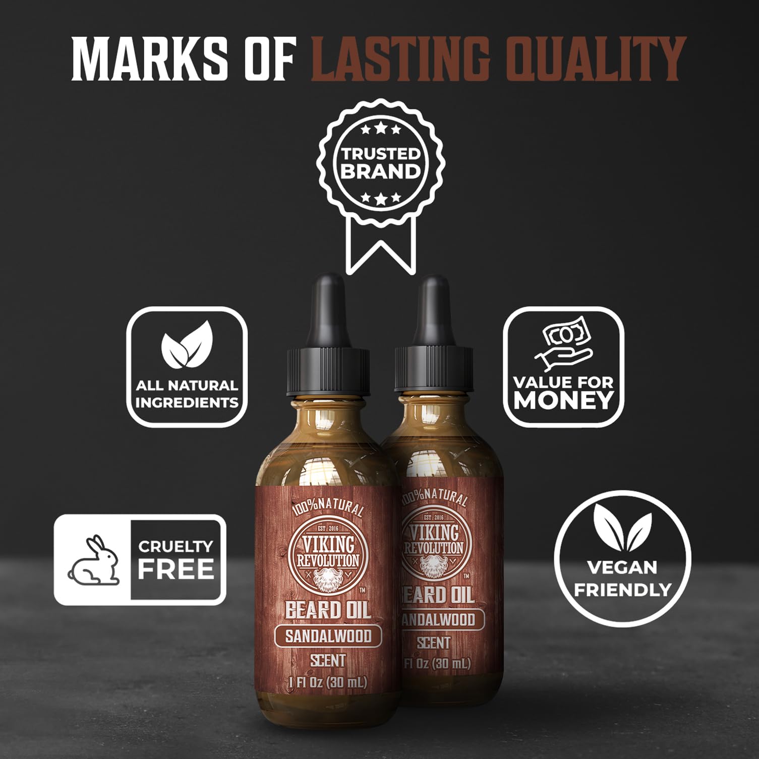 Viking Revolution sandalwood two-pack packaging highlights value and convenience for gifting.