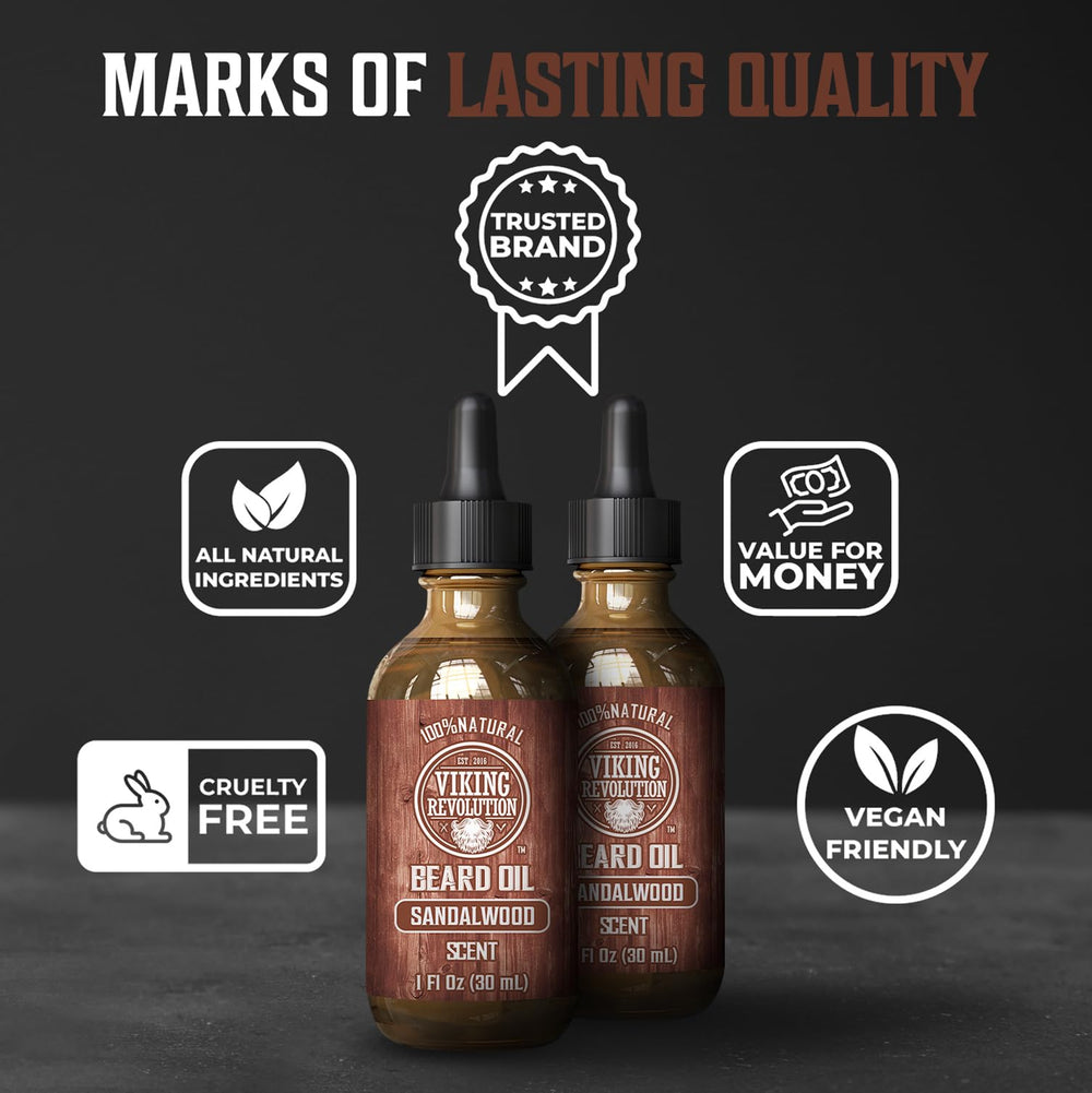 Viking Revolution sandalwood two-pack packaging highlights value and convenience for gifting.