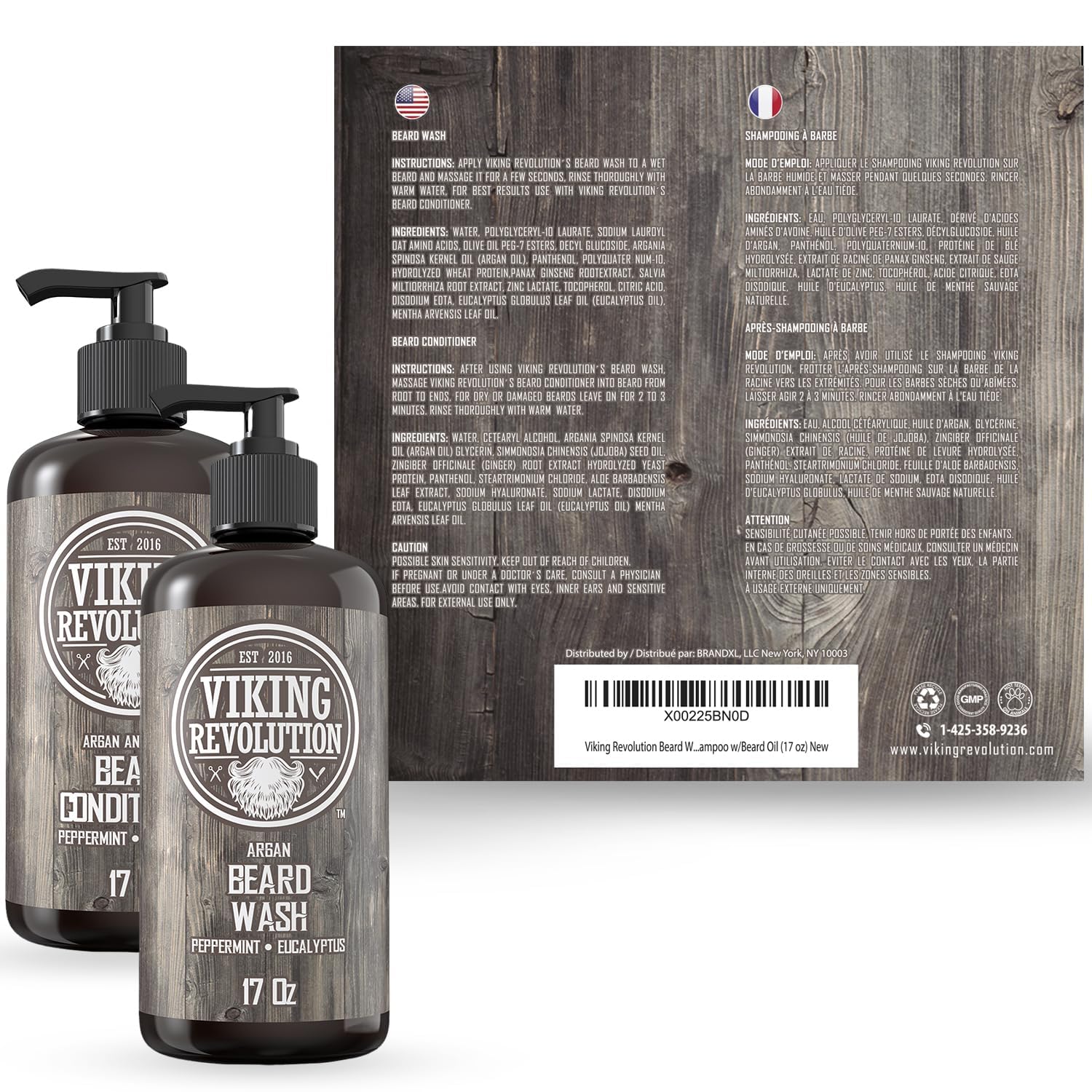 Viking Revolution soft beard finish after using wash and conditioner set.
