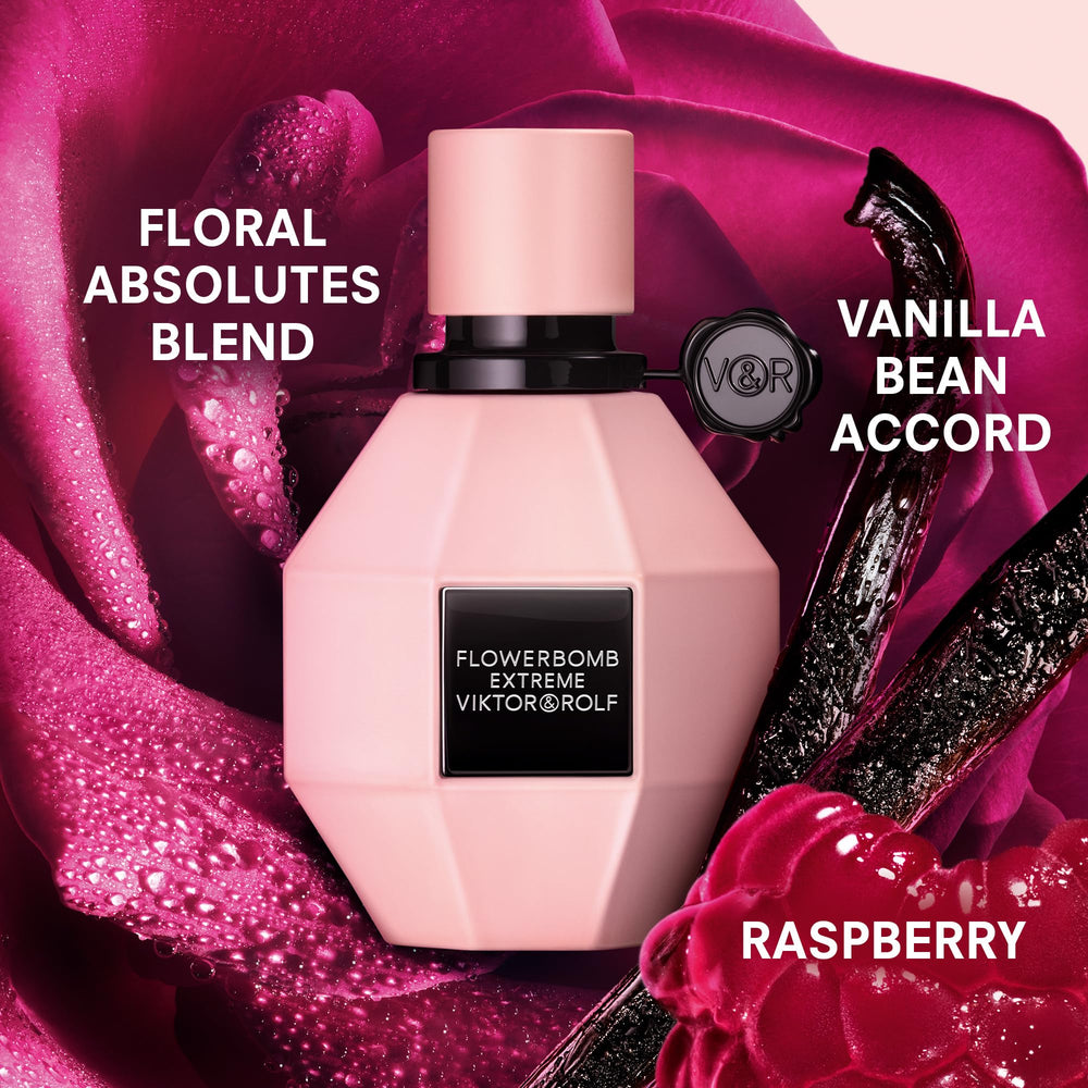 Viktor&Rolf Flowerbomb Extreme cap detail emphasizes luxe presentation for gifting