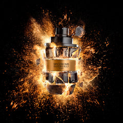 Viktor&Rolf Spicebomb Extreme amber note close-up evokes warm evening allure.