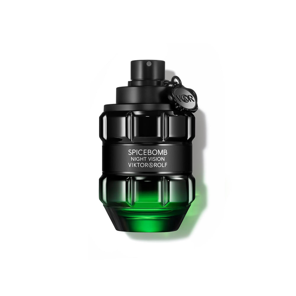 Viktor&Rolf Spicebomb Nightvision bottle on dark background for bold, confident daytime wear.