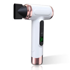 Vikye cordless hair dryer in hand for on-the-go styling