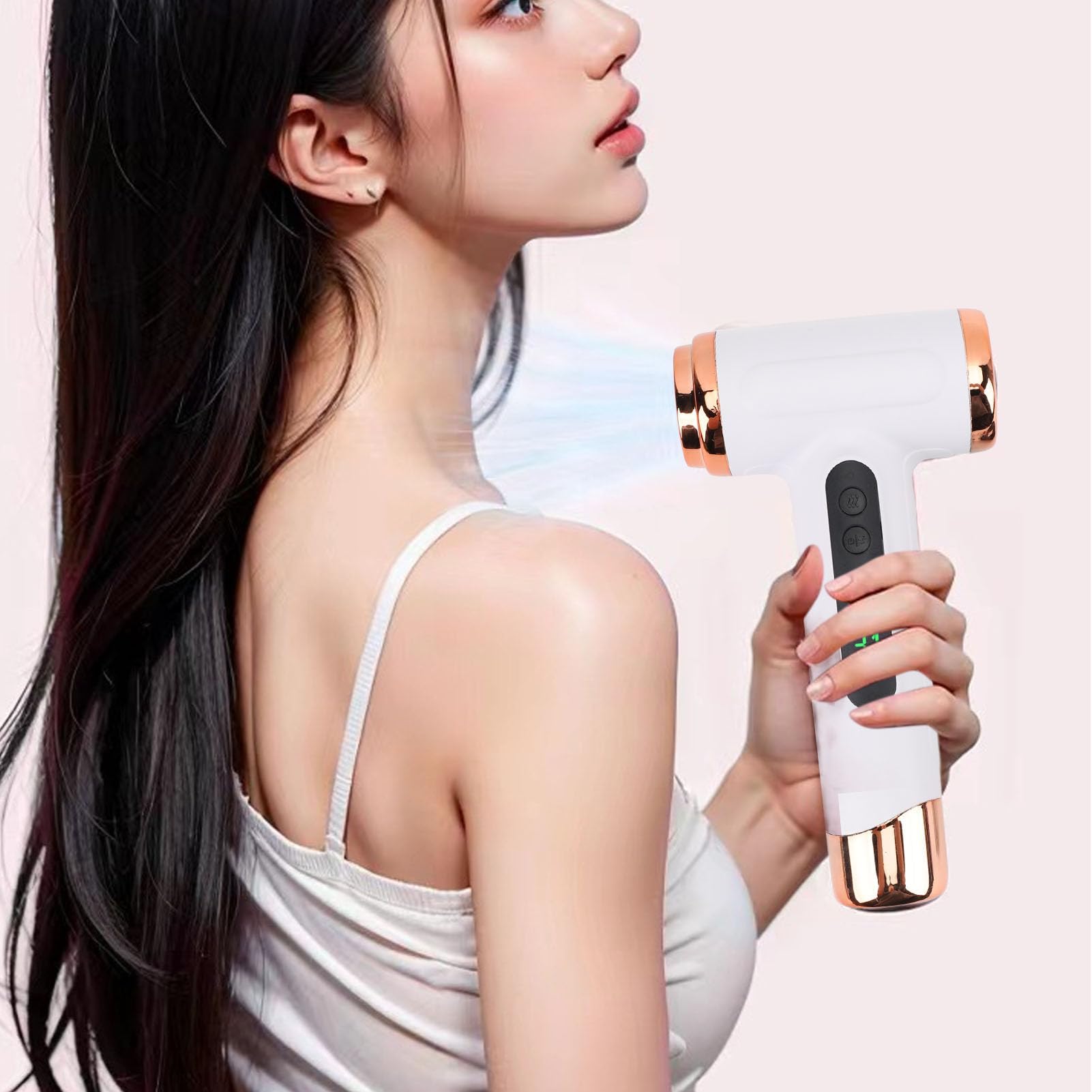 Vikye cordless hair dryer packed in a travel bag for portability
