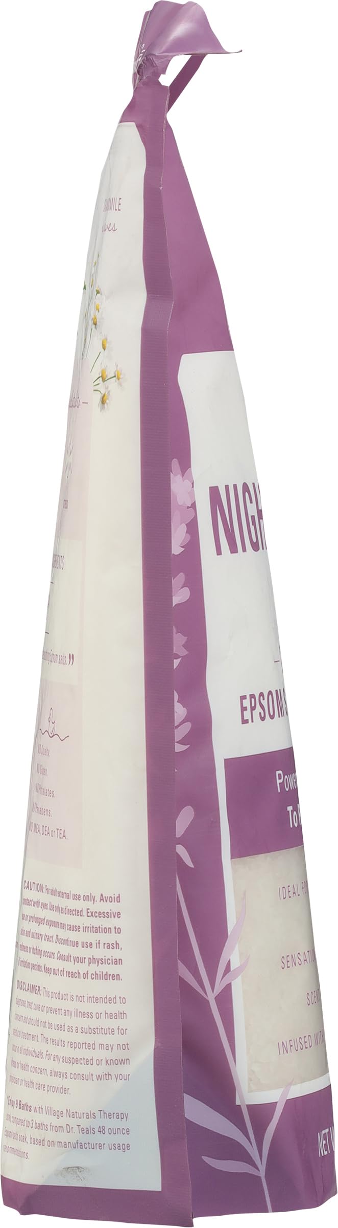 Village Naturals Therapy Nighttime Foaming Epsom Soak dusk ambience for winding down