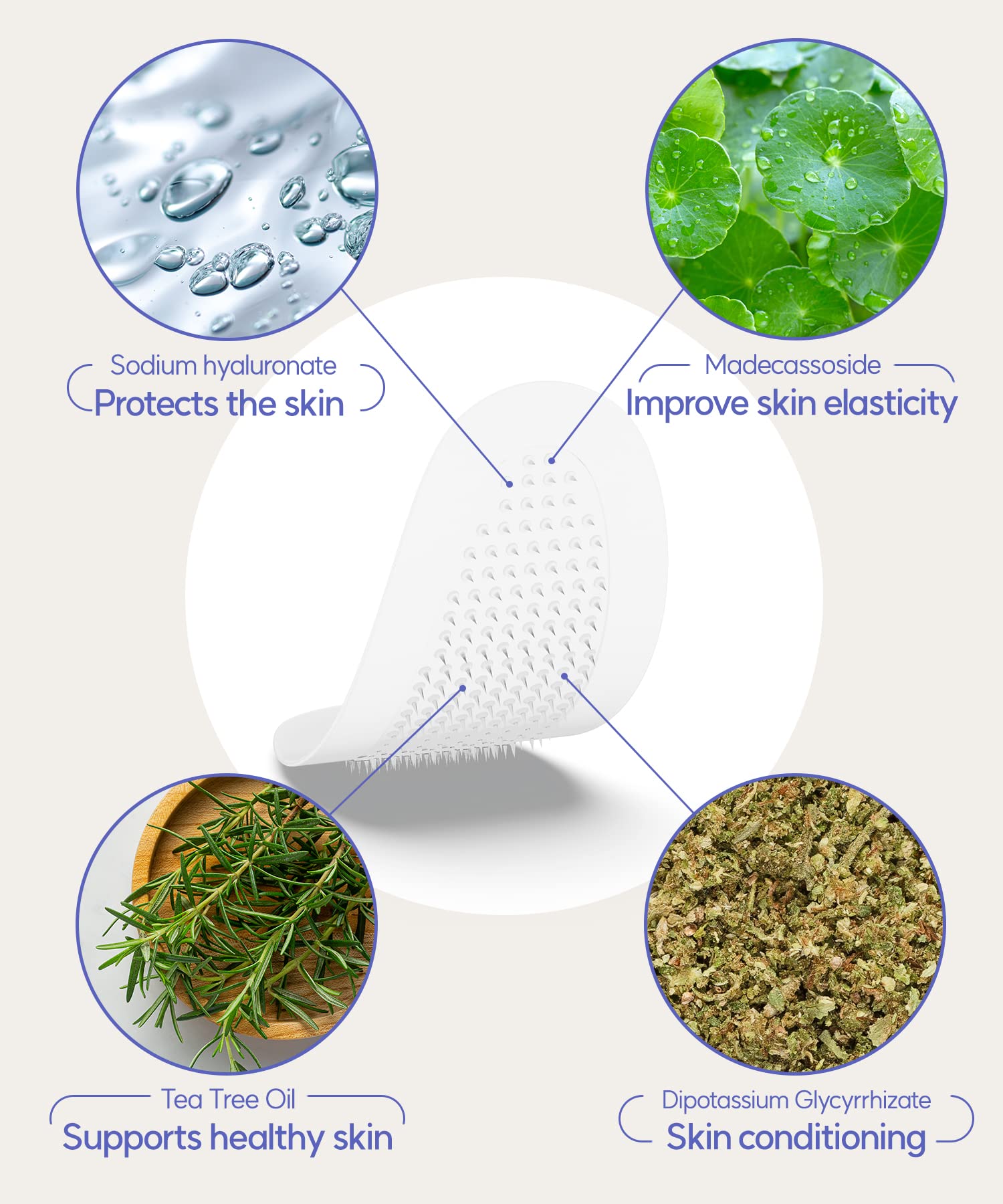 Vilvin microdart patches with hyaluronic acid provide nourishing hydration for dry skin areas