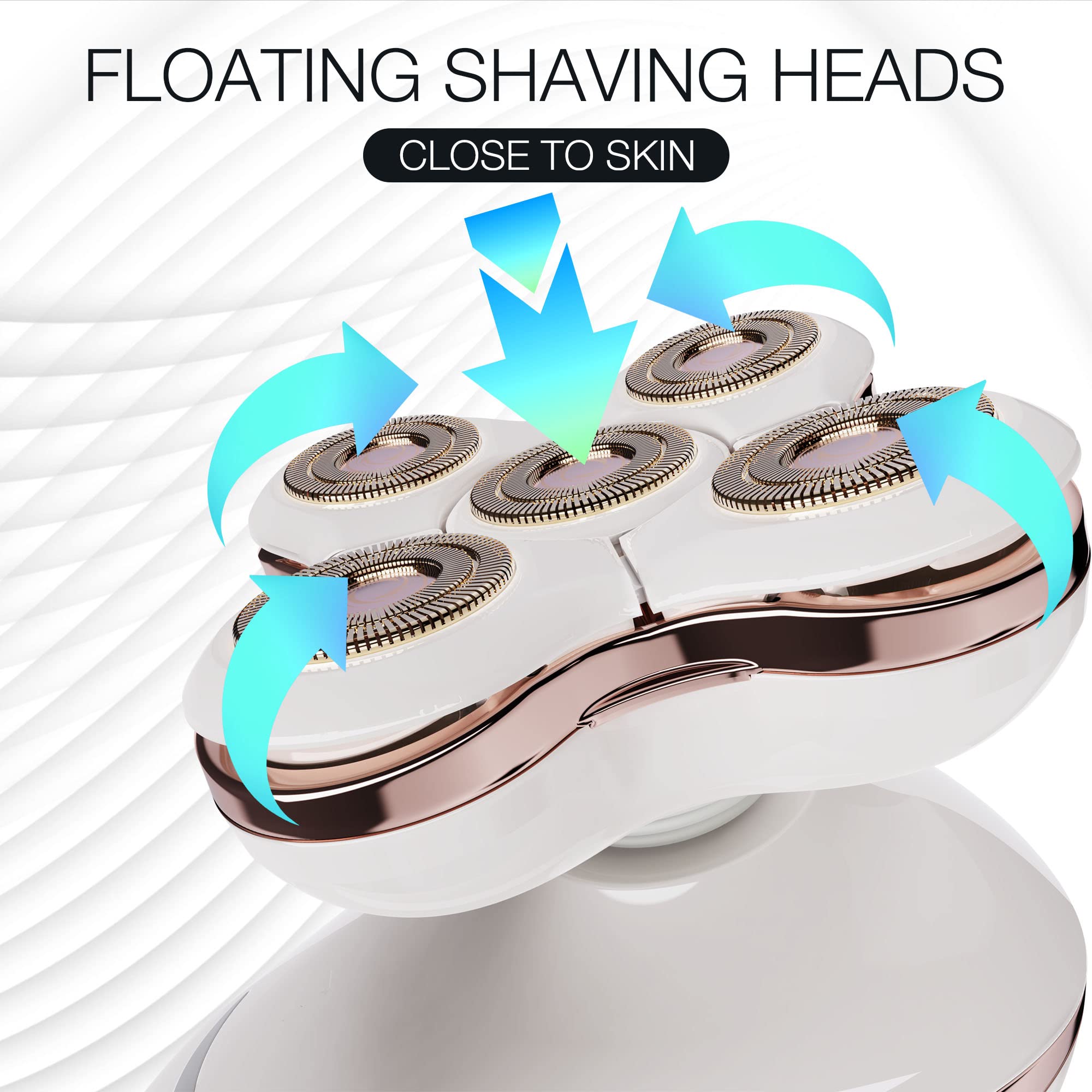 VIMC electric razor showing IPX6 waterproof rating for wet or dry shaving