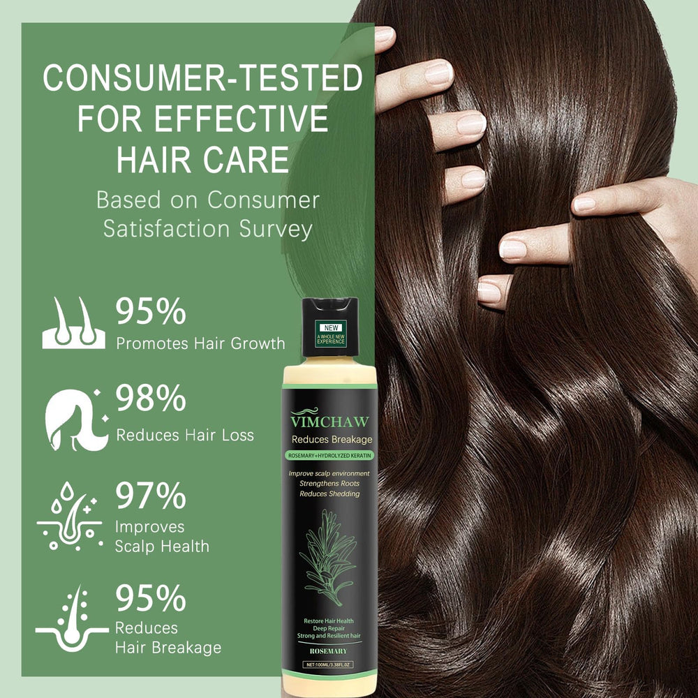 Vimchaw hydrolyzed keratin detail highlights strengthened hair potential.