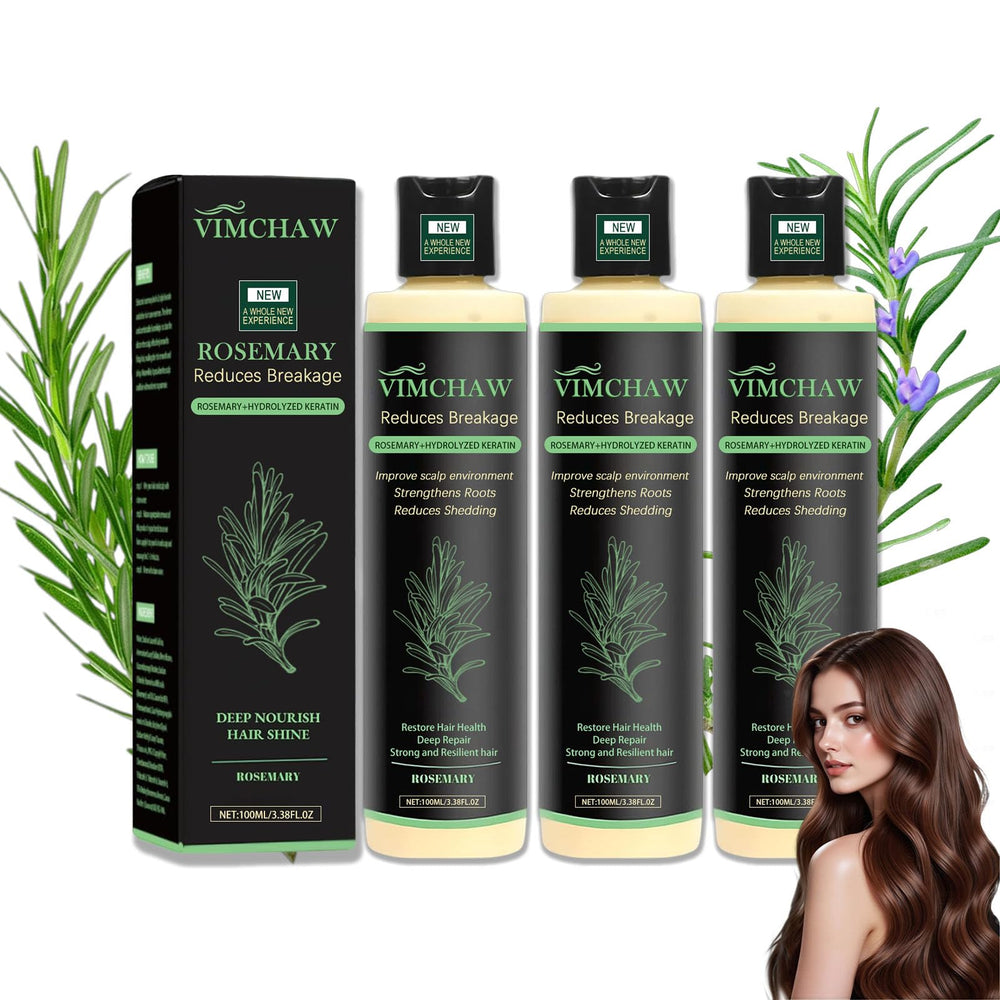 Vimchaw Organic Rosemary Shampoo bottle ready for at-home thinning hair support.
