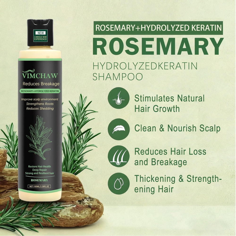 Vimchaw rosemary extract ingredients close-up suggests natural scalp nourishment.