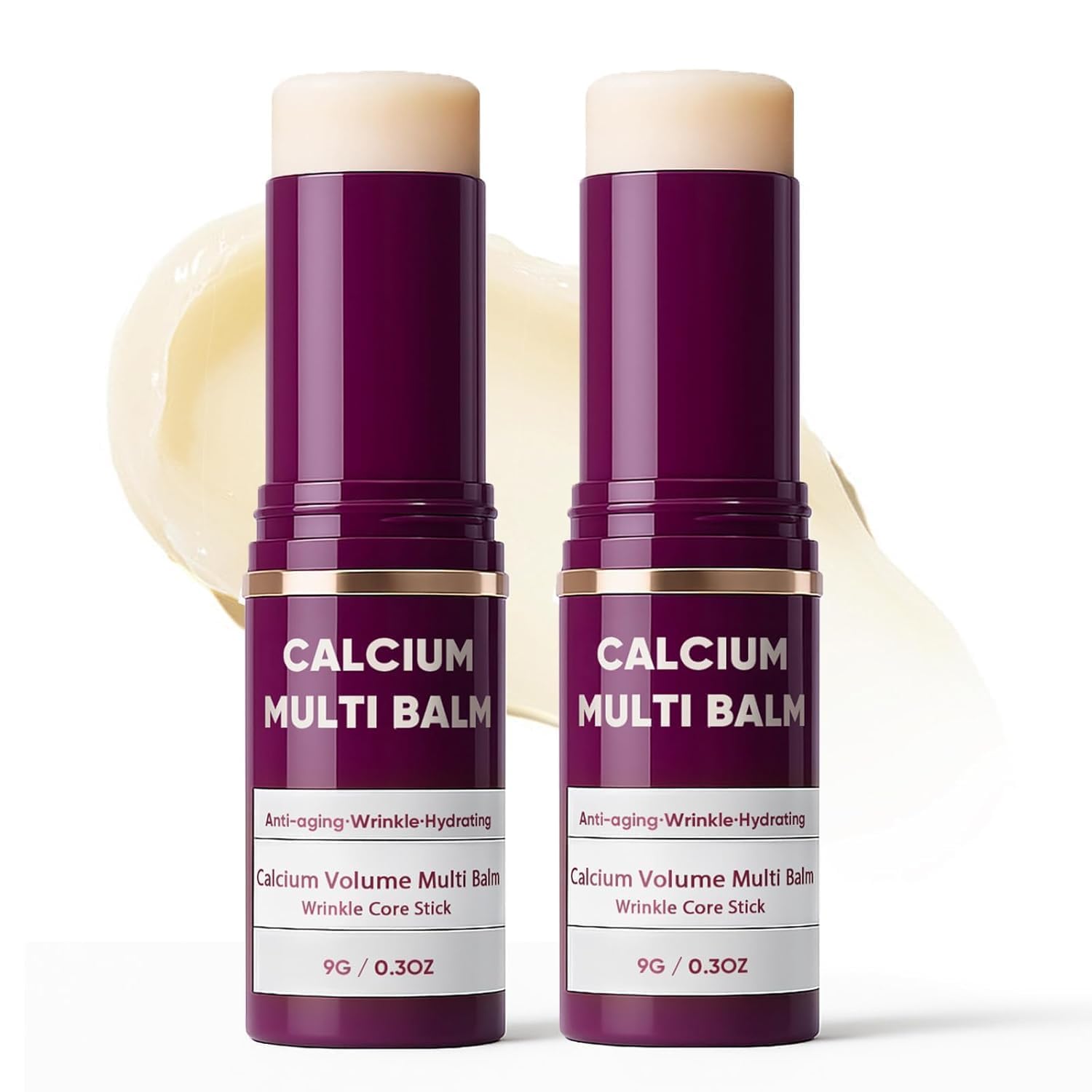Vingtank Calcium Multi Balm stick applied to face and neck for hydration and glow