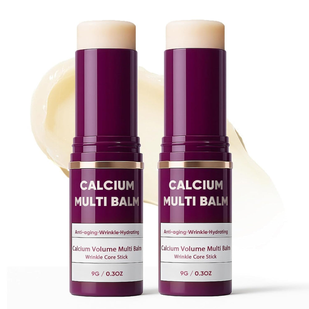 Vingtank Calcium Multi Balm stick applied to face and neck for hydration and glow