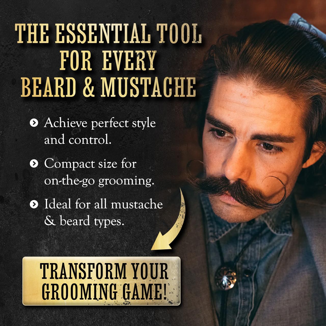THE VINTAGE GROOMING CO hands holding Sudden Death wax ready for quick application