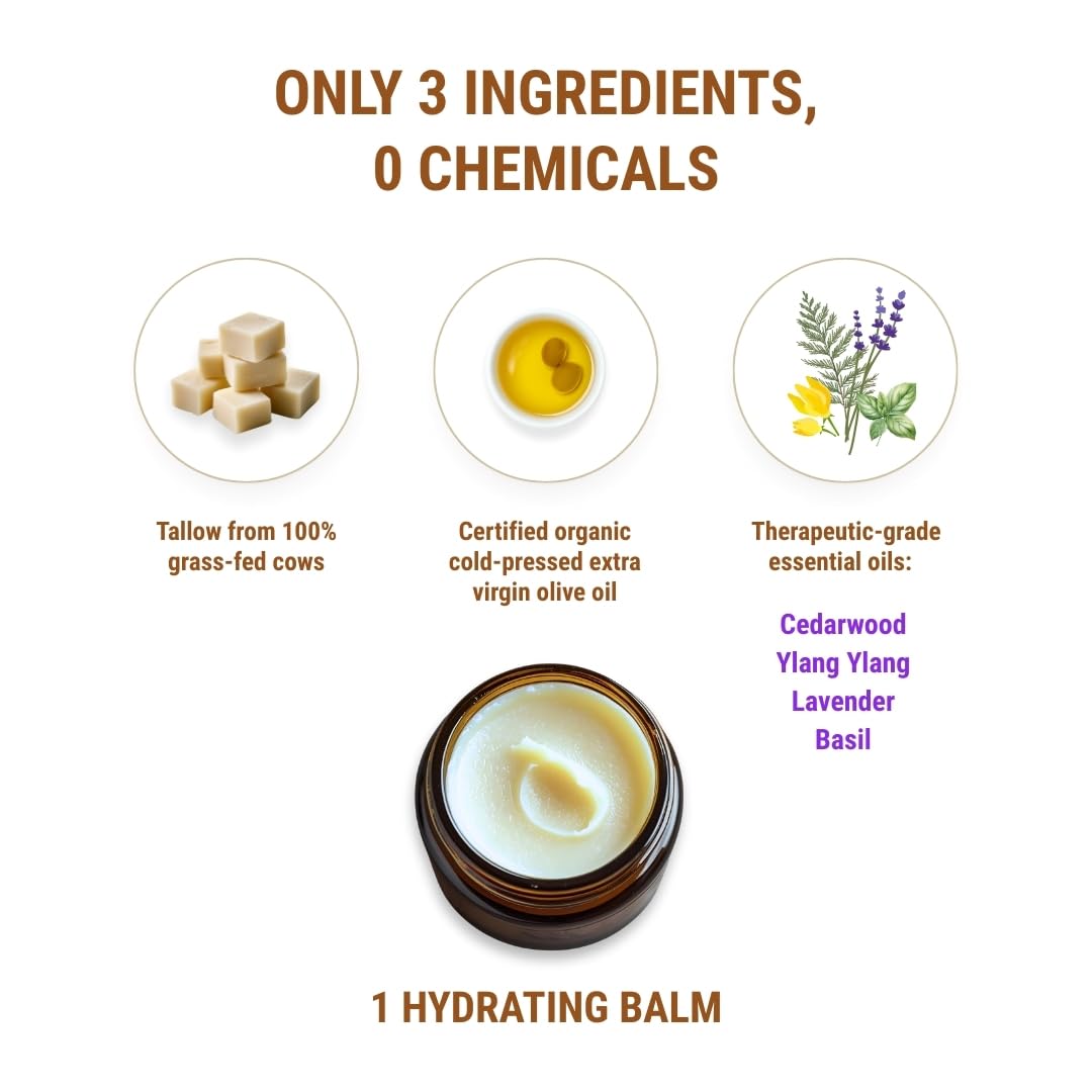 Vintage Tradition balm with olive oil emphasizes natural nourishment for skin