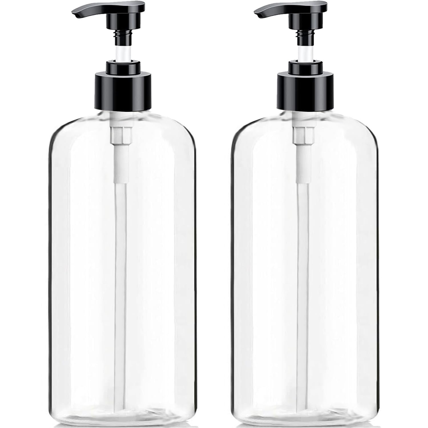 Vioetry 32oz empty bottle clear with pump for organized bathroom storage