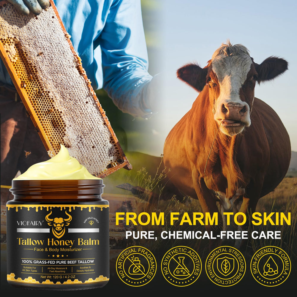 VIOFAIRY raw wild honey drops demonstrating natural hydration for skin