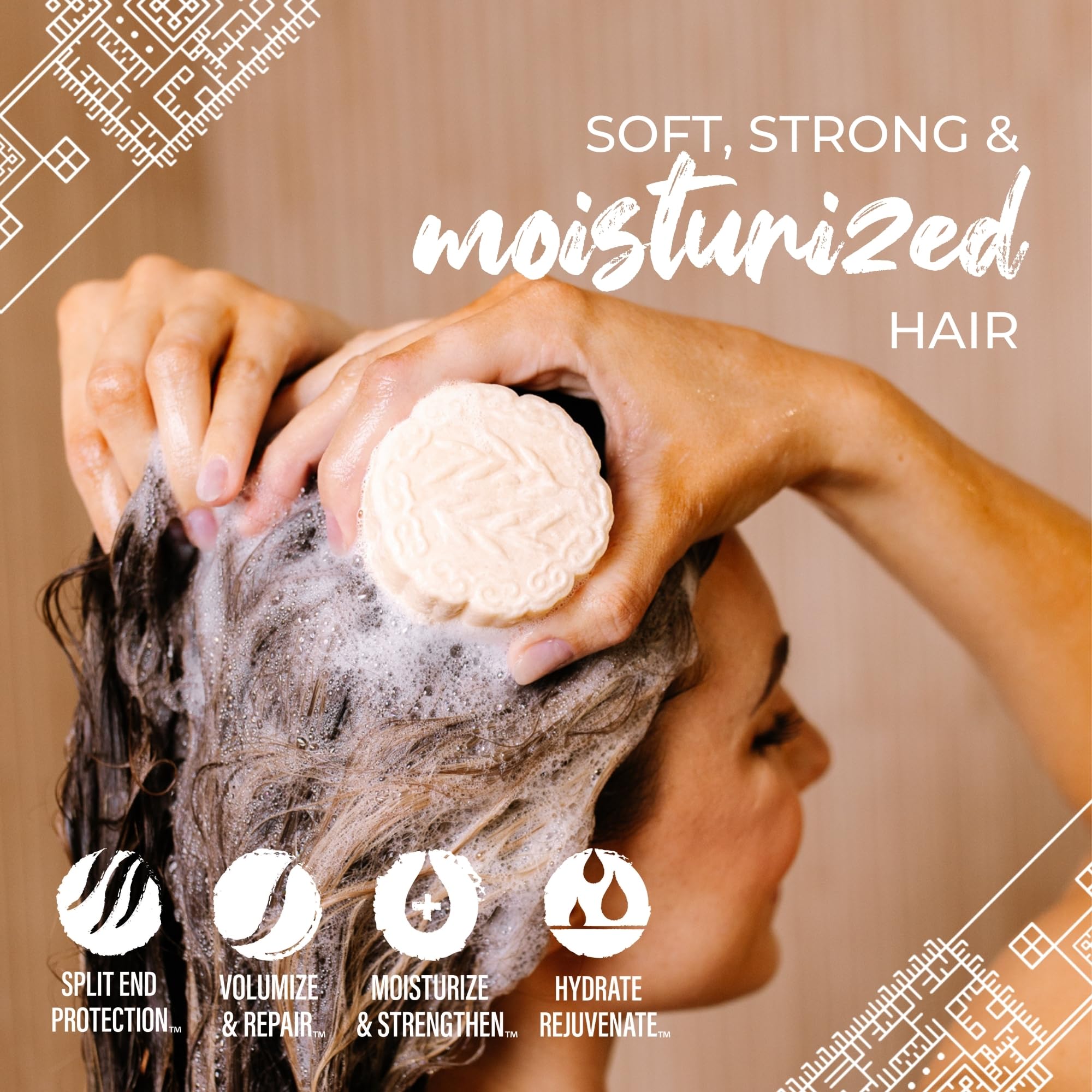 Viori barra champú púrpura cabello hidratado y brillante.