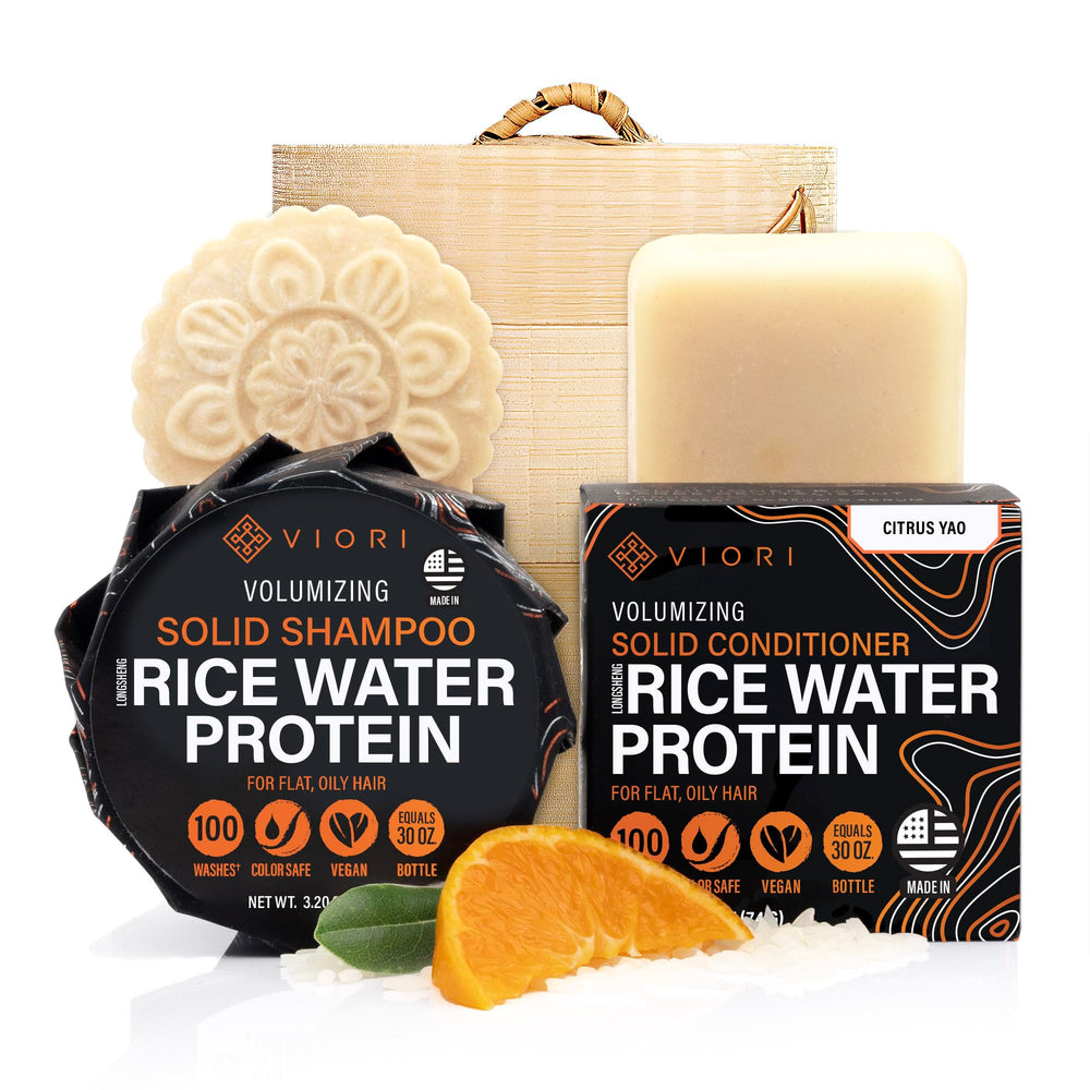 Viori Citrus Yao shampoo bar pour showing refreshing cleanse and citrus aroma.