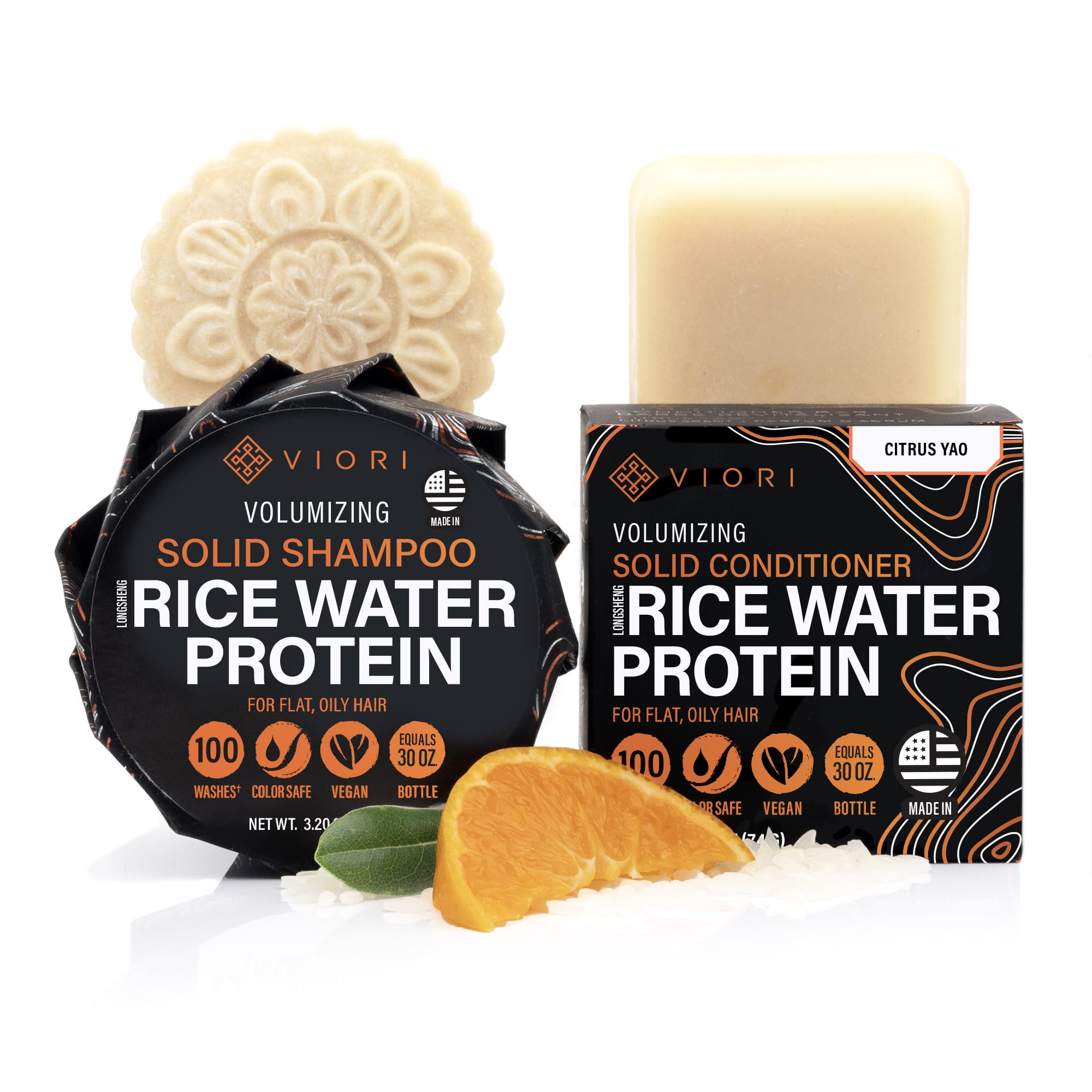 Viori Citrus Yao shampoo bar pour delivers a refreshing cleanse for daily hair care.