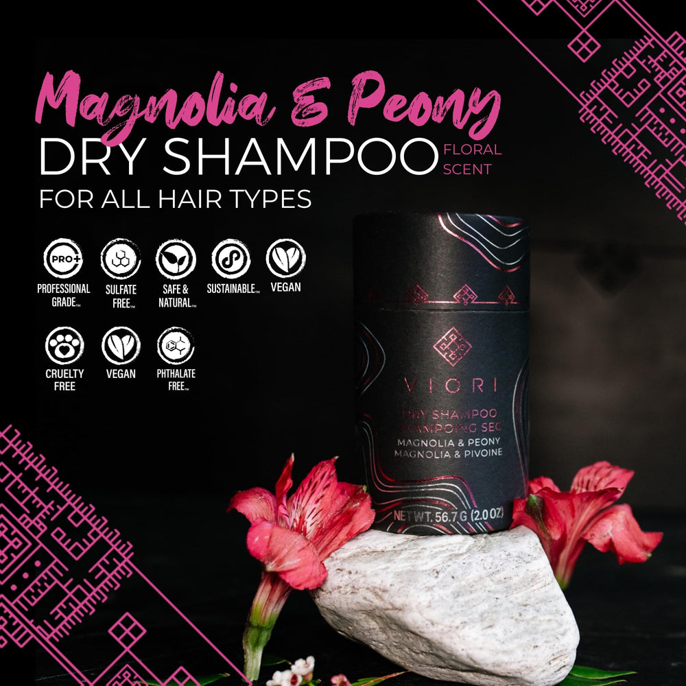 Viori dry shampoo absorb oil closeup illustrates fast absorption for lighter feel